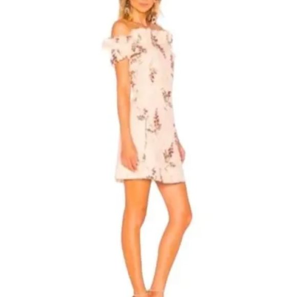 Rebecca Taylor Ivie Off the Shoulder Embroidered Linen Dress - Picture 3 of 8